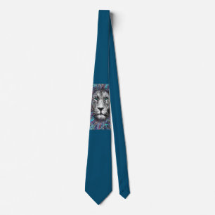 lion leo bleu cravate