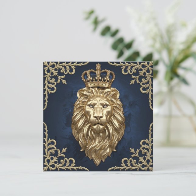 Lion majestueux dans une pose royale (Debout devant)