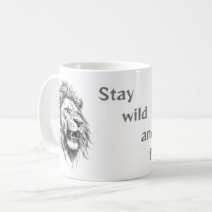 Lion Mug - Restez sauvage et libre