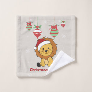 Lion Noël Neige Hiver Animaux Lions Laver Clot