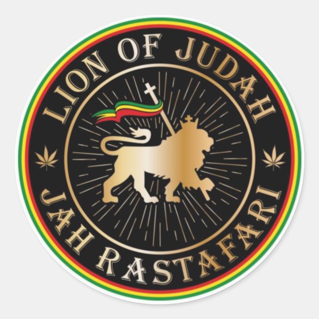 Lion of Judah - Jah Rastafari - Autocollants (Devant)