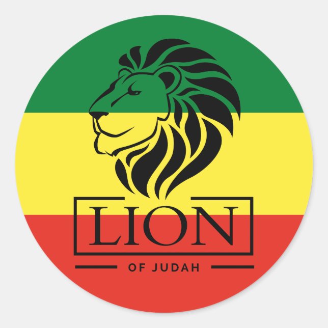 Lion of Judah - Rastafara - Jah Rastafari Sticker (Devant)
