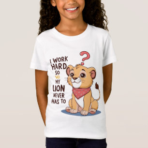 Lion Puff en colère - Joli T-Shirt Lion en caricat