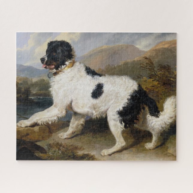 Lion : Puzzle du chien Terre-Neuve (Horizontal)