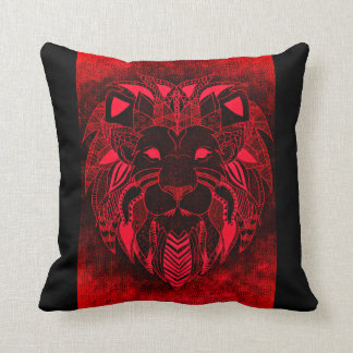 Lion rouge, coussin ornemental de lion