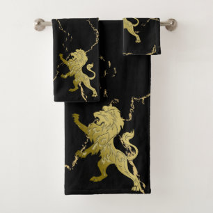 Lion royal doré marbré
