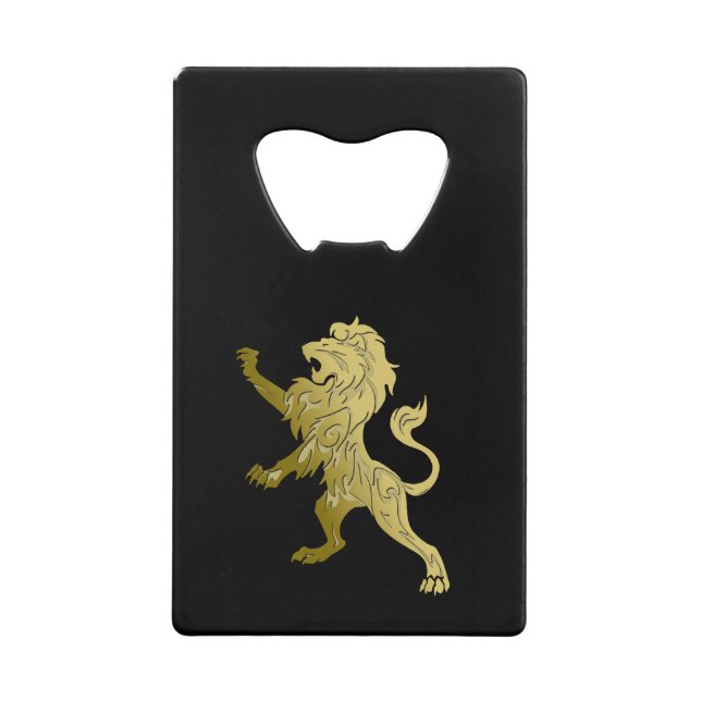 Lion Royal Doré sur Fond Noir  (Devant)