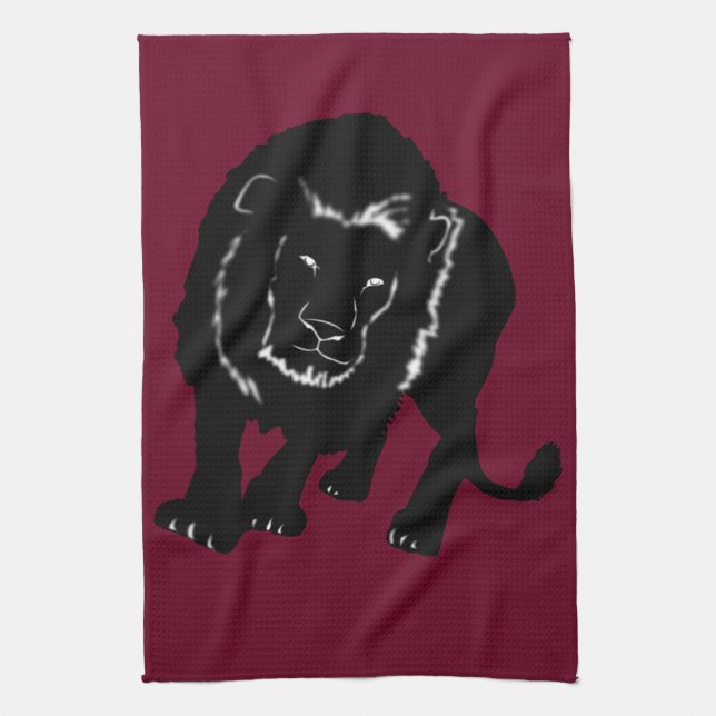 Lion Serviette de cuisine Choisir la couleur (Vertical)