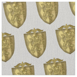 Lion Shield Surnom famille Crest tissu
