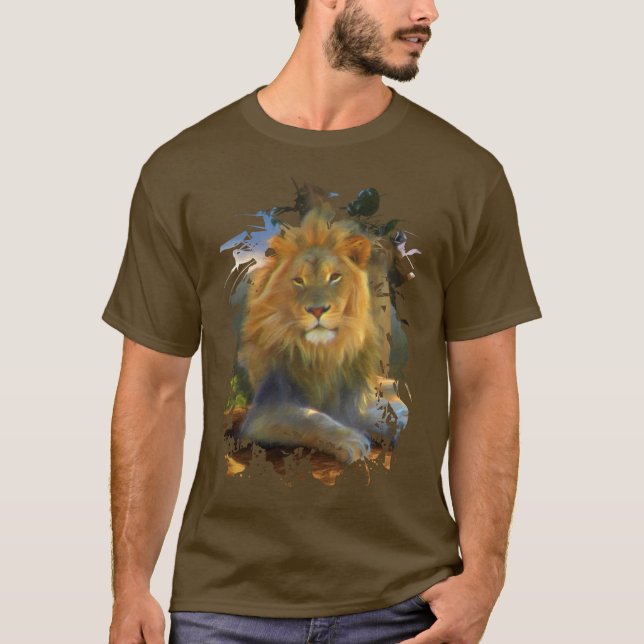 LION SUR LE T-shirt JOB (Devant)