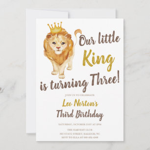 Lion Tout âge Anniversaire Invitation