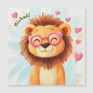 Lion Valentine's Day Heart Kids School 
