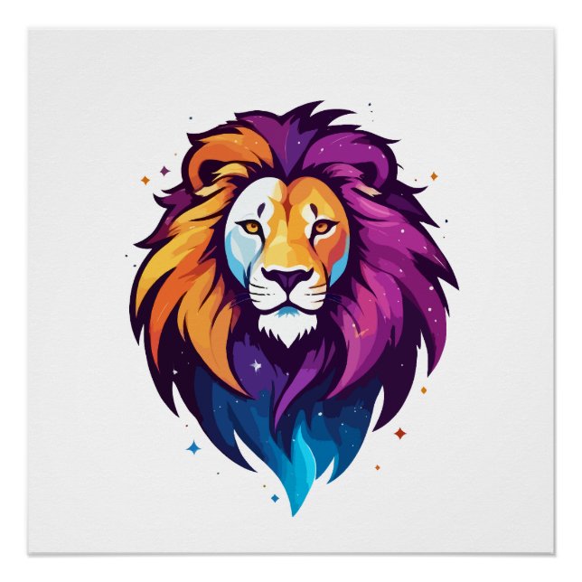 Lion Vector Art Animal Moderne Ville Urbaine Graph (Devant)
