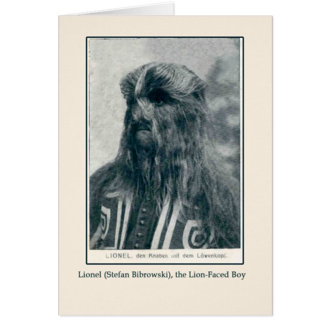 Lionel, le lion a fait face à des cartes et à des (Devant)