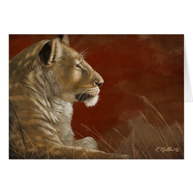 Lioness in the Shade peinture numérique (Devant horizontal)