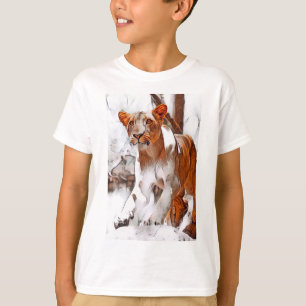 Lioness numériquement édité T-shirt