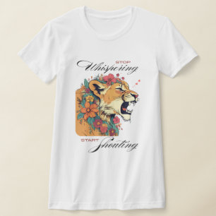 Lionne avec T-shirt Fleurs