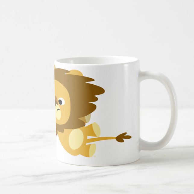 Lions caricaturaux mignons dans une Mug hâtive (Droite)