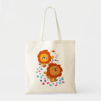 Lions De Cartoon Mignons Dans Le Sac De Jardin