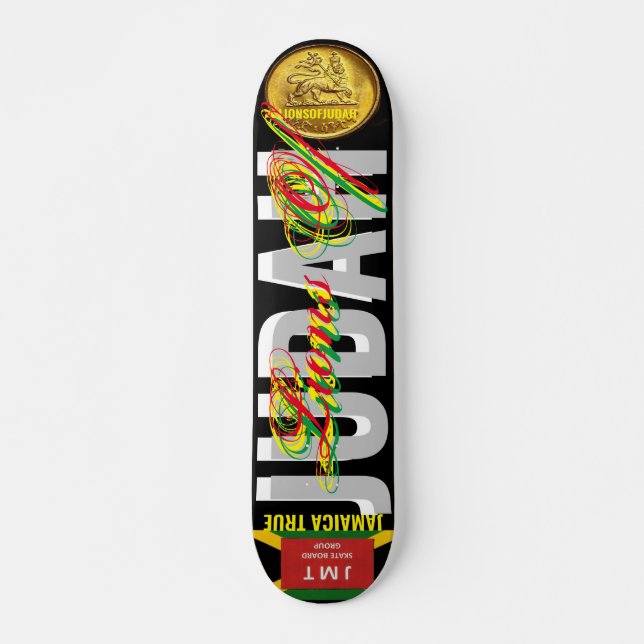 LIONS DE JUDAH  JAMAÏCAIN Planche de skateboard 7  (Devant)