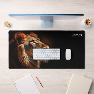 Lion's Roar Desk Mat - Lion majestueux en profil