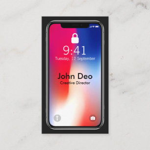 l'IOS a inspiré le carte de visite de l'iPhone X