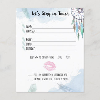 Lipsense Laisser rester en contact - carte de cont