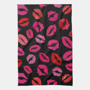 Lipstick Baisers Serviette de cuisine
