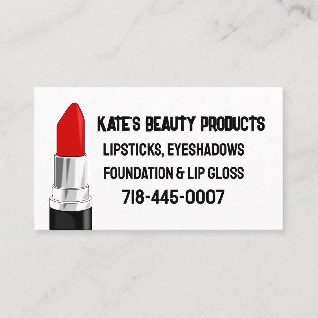LIPSTICK CARTES DE VISITE PERSONNALISÉS (Devant)