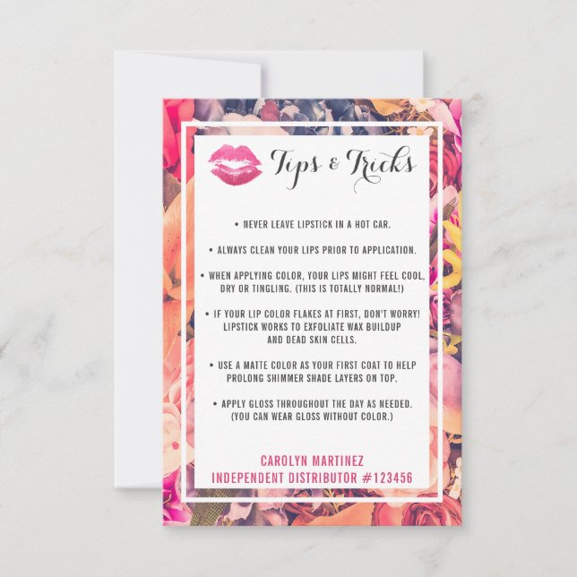 Lipstick Distributeur Conseils et astuces Floral K (Devant)