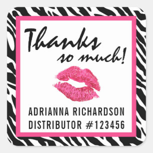 Lipstick Distributeur Zebra Kiss Merci Étiquette