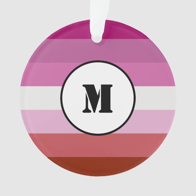 Lipstick lesbian pride flag design with monogram o (devant)