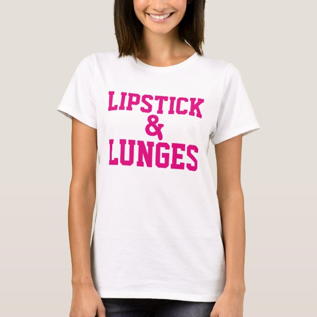 LIPSTICK & LUNGES entraînement débardeurs & t-shir (Devant)