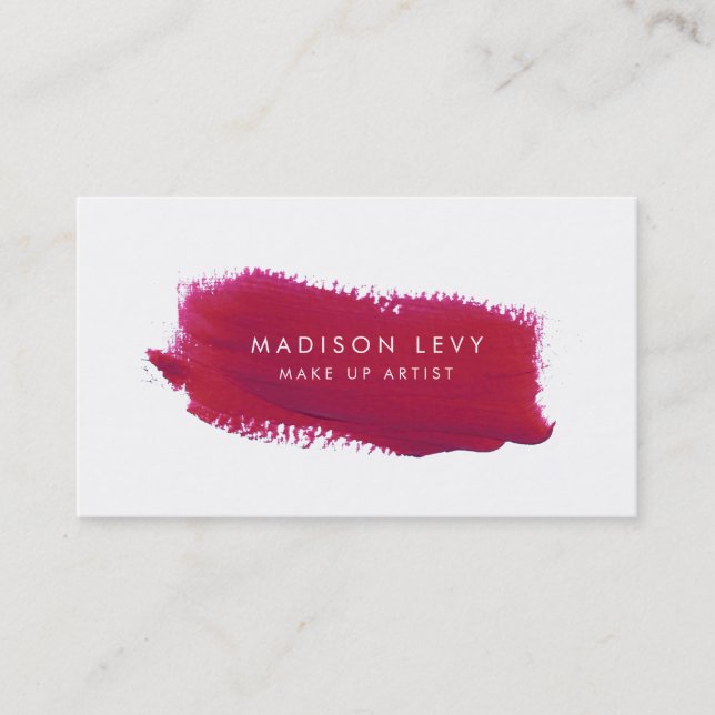 Lipstick Swatch Make Up Artiste Cartes de visite (Devant)