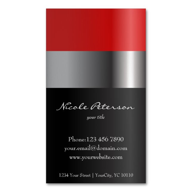 Lipstik rouge - maquillage - cartes de visite (devant Vertical)