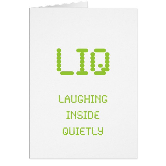 LIQ - Rire tranquillement à l'intérieur (Devant)