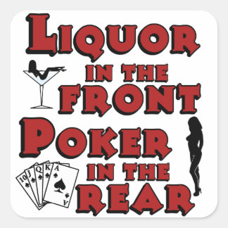 Liqueur Dans Le Poker Avant Dans Le Sticker Arrièr
