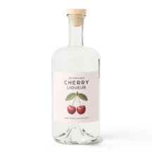 liqueur de cerise maison étiquette style vintage