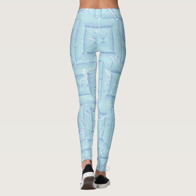 Liquid Ice Luxe - Leggings Motifs Aqua futuristes (Dos)