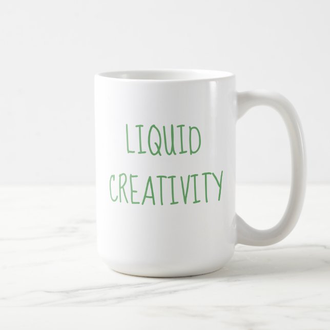 Liquide Créativité Café Humour Mug (Droite)