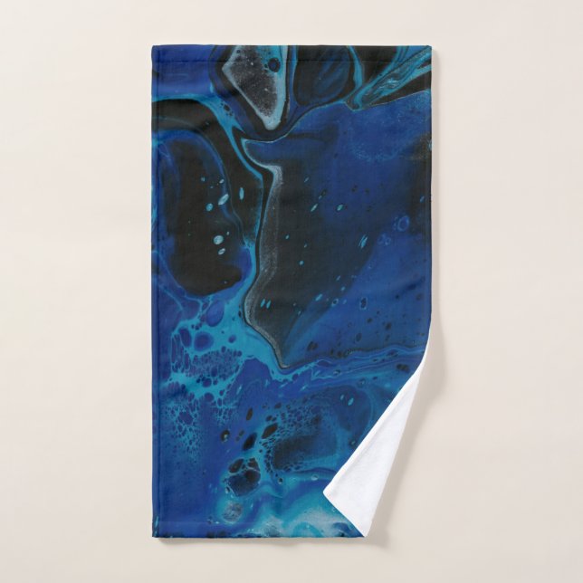 Liquide psychédélique bleu foncé (Serviette à main)