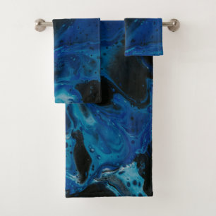 Liquide psychédélique bleu foncé