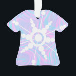 Liquide Tie Dye Rétro Groovy<br><div class="desc">Ornements de Noël Tie Dye avec motif Tie Dye dessiné à la main et flocon de neige</div>