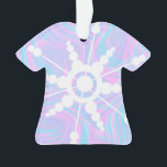 Liquide Tie Dye Rétro Groovy<br><div class="desc">Ornements de Noël Tie Dye avec motif Tie Dye dessiné à la main et flocon de neige</div>