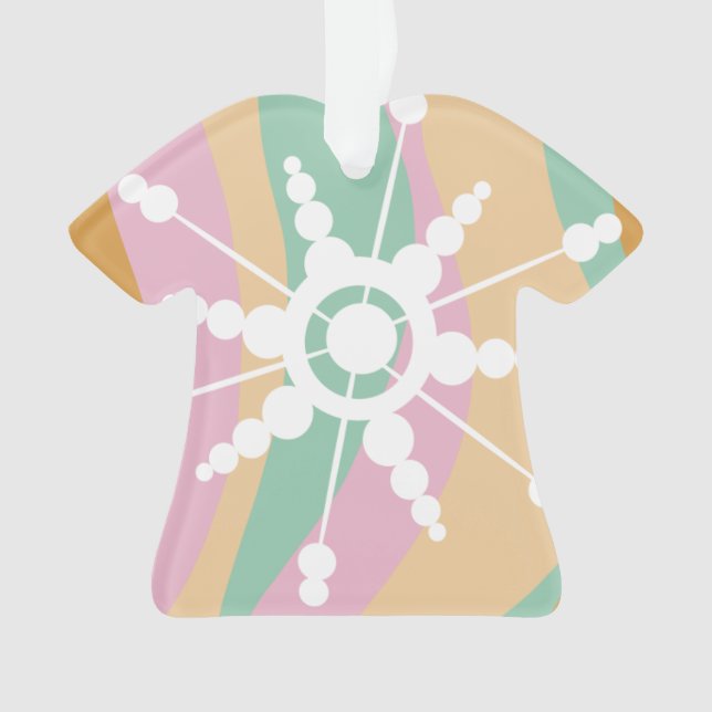Liquide Tie Dye Rétro Groovy Noël Beige Vert (devant)