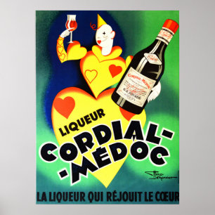 LIQUOR CORDIAL MEDOC Publicité Art Déco Français