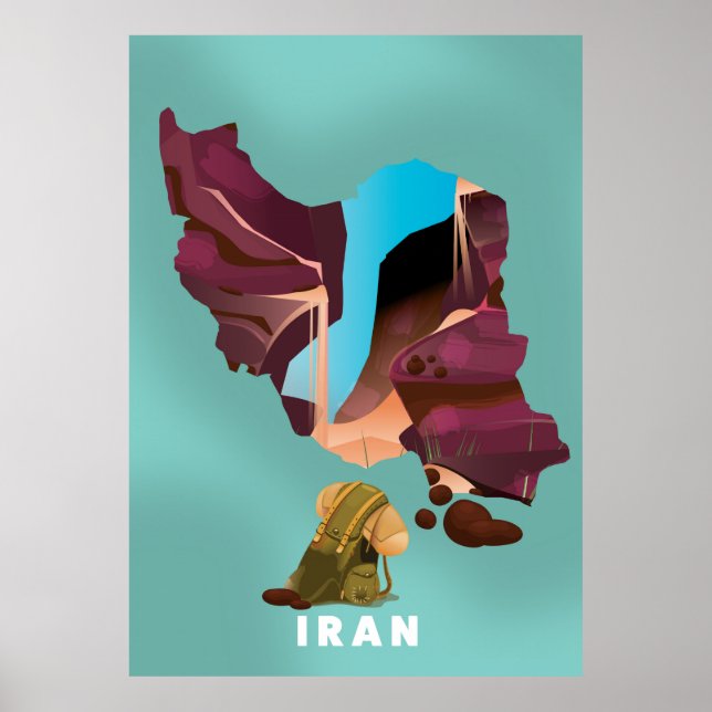 L'Iran affiche l'affiche de voyage (Devant)