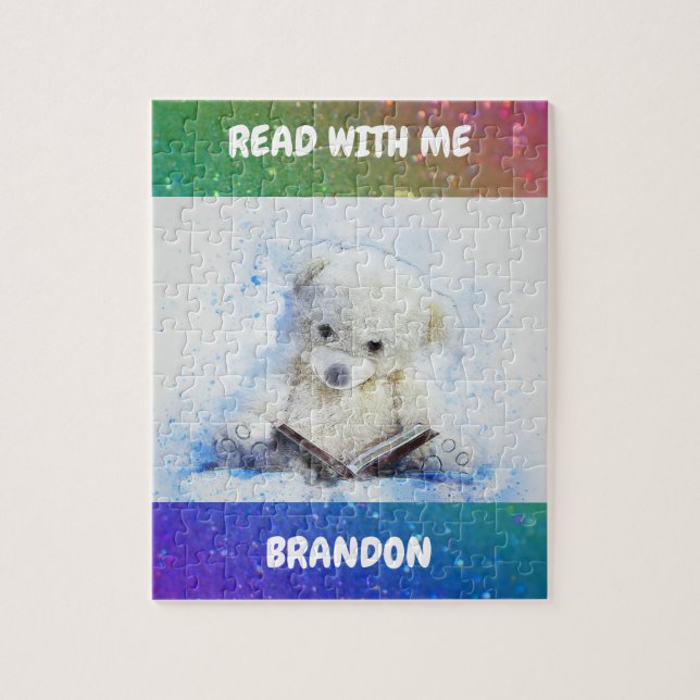 "LIRE AVEC MOI" RAINBOW PUZZLE PERSONNALISÉ (Vertical)