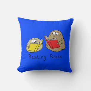 Lire des rochers livre drôle Coussin