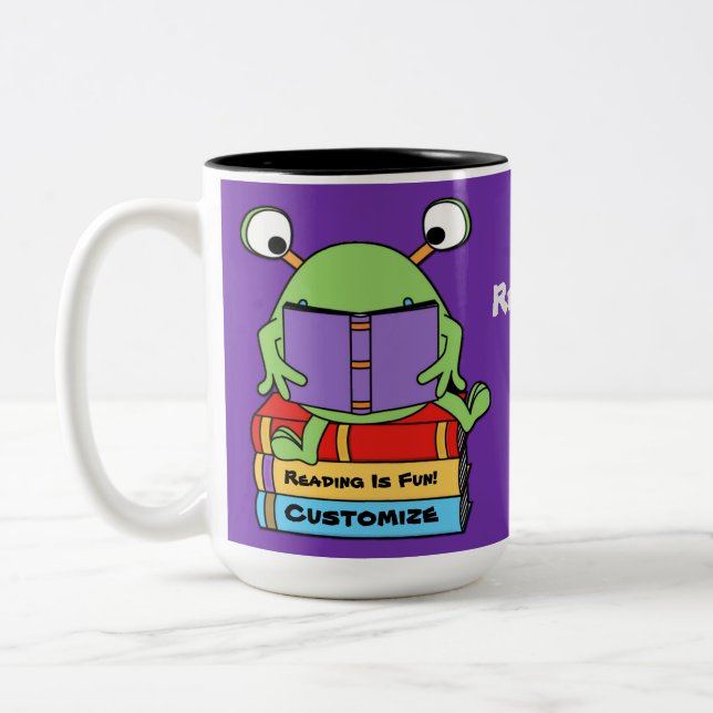 Lire Est Fun Joli Livre Aimer Alien Mug (Gauche)